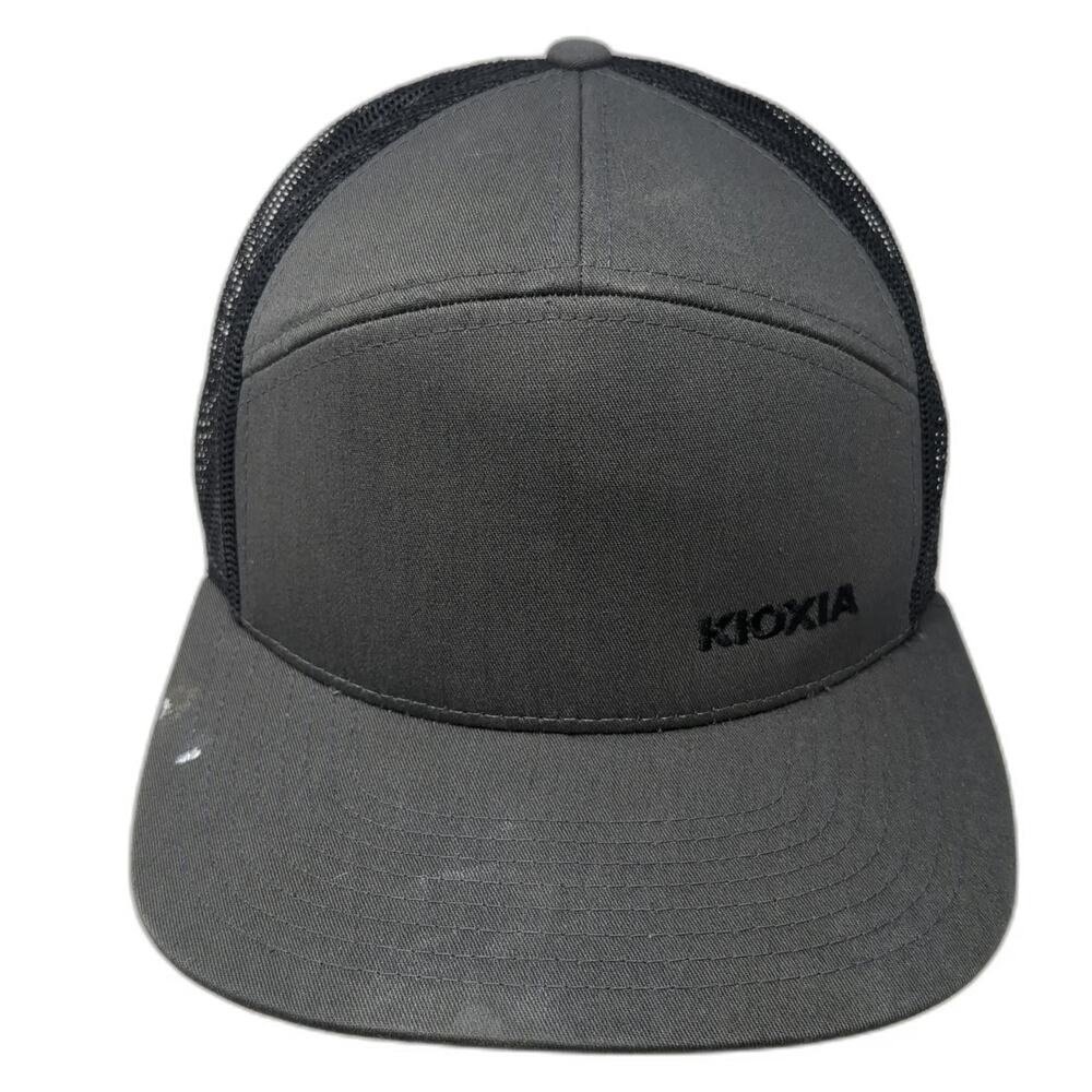 Richardson Trucker Hat Gray One Size Kioxia Memory Maker Mesh Snapback 7-Panel